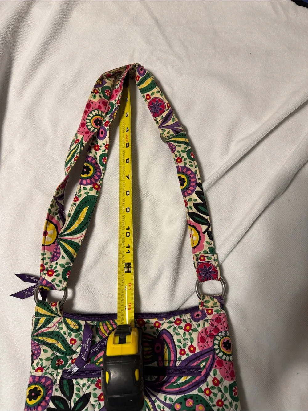 Vera Bradley Floral Crossbody Bag in Cream, Purple, Pink, Green, Yellow